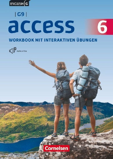 Buchcover und Innenansicht für das Buch: English G Access G9 Band 6: 10. Schuljahr - Workbook mit interaktiven Übungen online