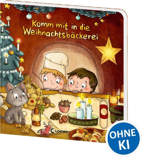 Buchcover und Innenansicht für das Buch: Komm mit in die Weihnachtsbäckerei