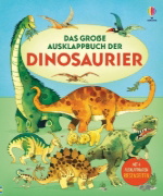 Buchcover und Innenansicht für das Buch: Das große Ausklappbuch der Dinosaurier