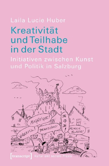 Buchcover und Innenansicht für das Buch: Kreativität und Teilhabe in der Stadt