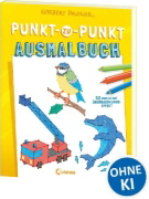 Buchcover und Innenansicht für das Buch: Punkt-zu-Punkt-Ausmalbuch (gelb)
