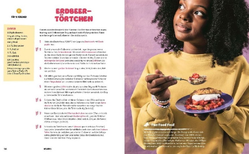 Buchcover und Innenansicht für das Buch: Rebel Girls - das Original. Cookbook for Rebel Girls Sweet
