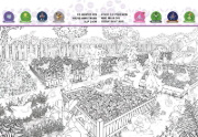 Buchcover und Innenansicht für das Buch: Pokémon: Das verrückte Wimmelmalbuch - Entdecke Paldea!