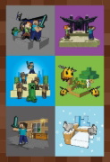 Buchcover und Innenansicht für das Buch: Minecraft: Superstarker Sticker- und Malspaß