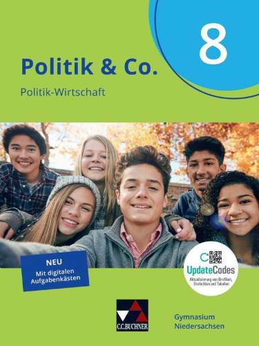 Buchcover und Innenansicht für das Buch: Politik & Co. Niedersachsen 8 - neu