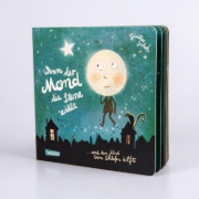 Buchcover und Innenansicht für das Buch: Wenn der Mond die Sterne zählt ... und dem Kind beim Schlafen hilft