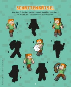 Buchcover und Innenansicht für das Buch: Minecraft: 500 Sticker- Stickern - Rätseln - Ausmalen