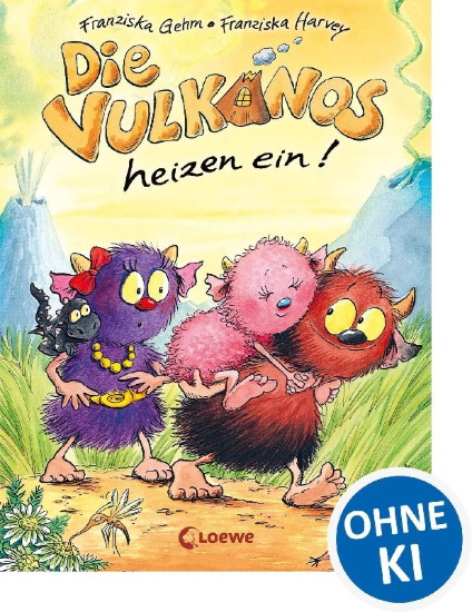 Buchcover und Innenansicht für das Buch: Die Vulkanos heizen ein!