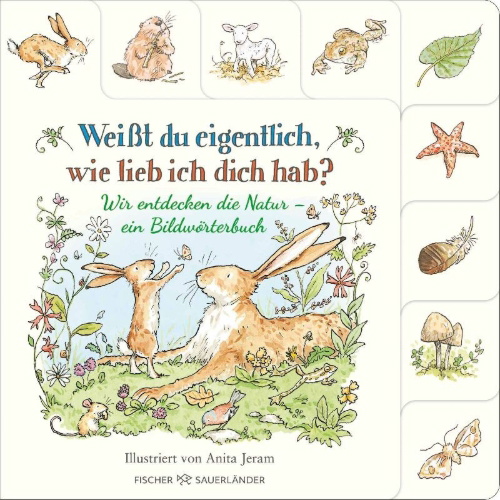 Buchcover und Innenansicht für das Buch: Guess how much I love You - Out and About in 100 Words