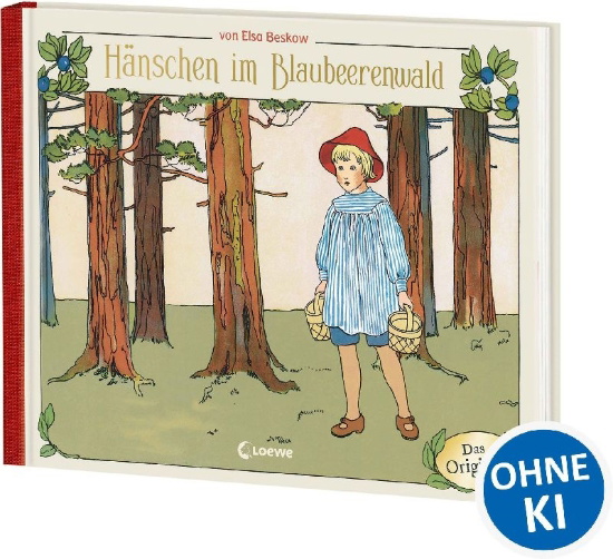 Buchcover und Innenansicht für das Buch: Hänschen im Blaubeerenwald