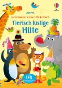 Buchcover und Innenansicht für das Buch: Mein Immer-wieder-Stickerbuch: Tierisch lustige Hüte