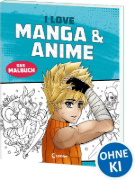 Buchcover und Innenansicht für das Buch: Manga Colouring Book