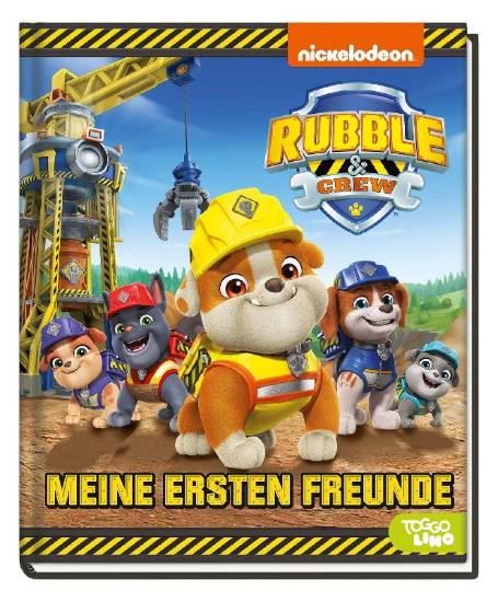 Buchcover und Innenansicht für das Buch: Rubble & Crew: Meine ersten Freunde