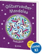 Buchcover und Innenansicht für das Buch: Glitzerzauber-Mandalas - Zauberpferde