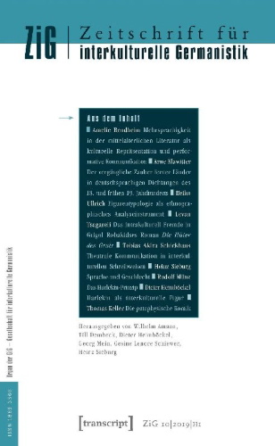 Buchcover und Innenansicht für das Buch: Zeitschrift für interkulturelle Germanistik