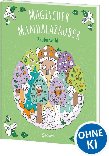 Buchcover und Innenansicht für das Buch: Magischer Mandalazauber - Zauberwald