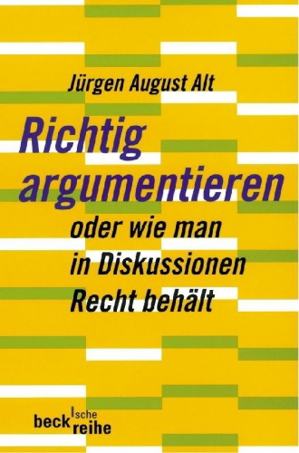 Buchcover und Innenansicht für das Buch: Richtig argumentieren