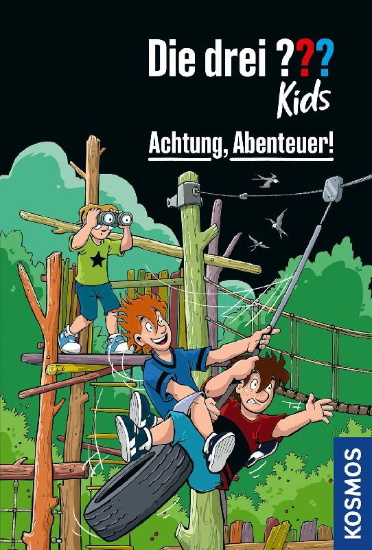 Buchcover und Innenansicht für das Buch: Die drei ??? Kids Achtung, Abenteuer!