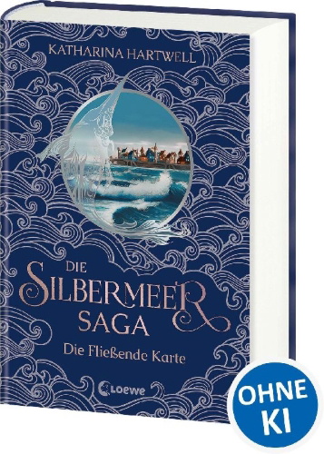 Buchcover und Innenansicht für das Buch: Die Silbermeer-Saga (Band 2) - Die Fließende Karte