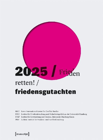 Buchcover und Innenansicht für das Buch: Friedensgutachten 2025