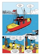 Buchcover und Innenansicht für das Buch: Petzi en Suisse