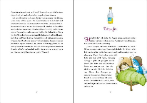 Buchcover und Innenansicht für das Buch: Gloria Glühwürmchen (Band 3) - Zauberhafte Glitzernächte
