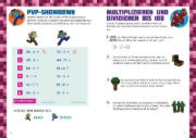 Buchcover und Innenansicht für das Buch: Math for Minecrafters: Word Problems Grades 3-4