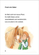 Buchcover und Innenansicht für das Buch: Leselöwen 1. Klasse - Das neue Pferd in der Reitschule