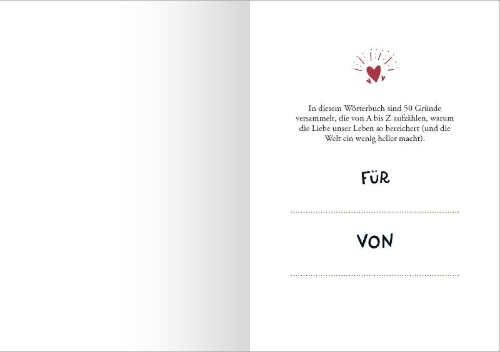 Buchcover und Innenansicht für das Buch: Liebe (Substantiv, f)