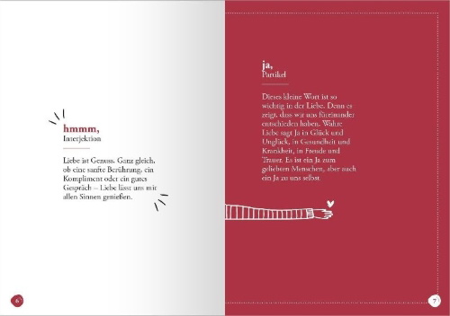 Buchcover und Innenansicht für das Buch: Liebe (Substantiv, f)