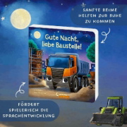 Buchcover und Innenansicht für das Buch: Gute Nacht, liebe Baustelle!