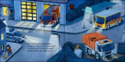 Buchcover und Innenansicht für das Buch: Gute Nacht, kleines Polizeiauto!
