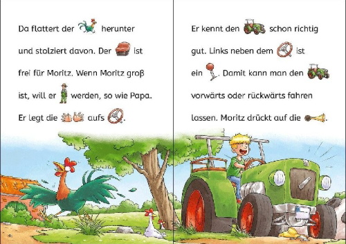 Buchcover und Innenansicht für das Buch: Bildermaus - Unser Traktor ist der beste