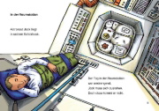 Buchcover und Innenansicht für das Buch: Leselöwen 1. Klasse - Alarm auf der Weltraumstation