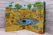Buchcover und Innenansicht für das Buch: Das große Wimmelbuch der Tiere