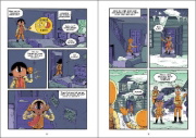 Buchcover und Innenansicht für das Buch: Superbrain-Comics - Abenteuer Vulkane