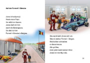 Buchcover und Innenansicht für das Buch: Leselöwen 2. Klasse - Vollgas auf der Rennstrecke