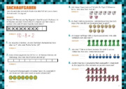 Buchcover und Innenansicht für das Buch: Math for Minecrafters: Adventures in Addition and Substraction