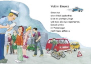 Buchcover und Innenansicht für das Buch: Leselöwen - Die besten Polizeigeschichten für Erstleser