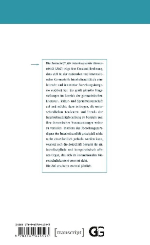Buchcover und Innenansicht für das Buch: Zeitschrift für interkulturelle Germanistik