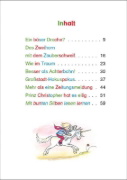 Buchcover und Innenansicht für das Buch: Silbengeschichten zum Lesenlernen - Einhorngeschichten