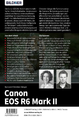 Buchcover und Innenansicht für das Buch: Canon EOS R6 Mark II