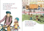 Buchcover und Innenansicht für das Buch: Leselöwen - stark und sicher in der Schule - Ich passe auf im Straßenverkehr