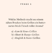 Buchcover und Innenansicht für das Buch: Barbecue-Quiz