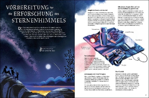 Buchcover und Innenansicht für das Buch: Wonders Of The Night Sky & The Future of the Universe