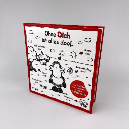 Buchcover und Innenansicht für das Buch: Ohne Dich ist alles doof