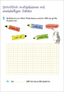 Buchcover und Innenansicht für das Buch: Fit fürs Rechnen 4. Klasse. Mein 5-Minuten-Block