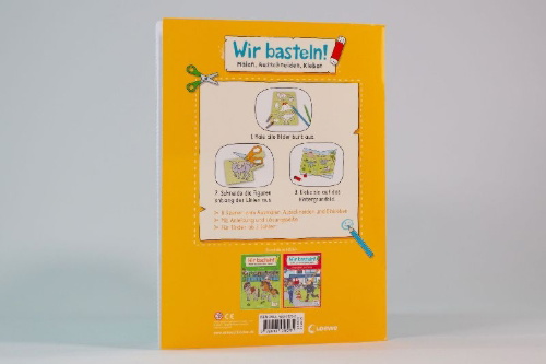 Buchcover und Innenansicht für das Buch: Wir basteln! ab 5 Jahren - Malen, Ausschneiden, Kleben - Dinosaurier