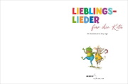 Buchcover und Innenansicht für das Buch: Lieblingslieder für die Kita