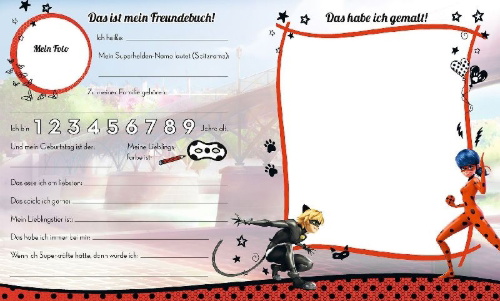 Buchcover und Innenansicht für das Buch: Miraculous: Meine ersten Freunde